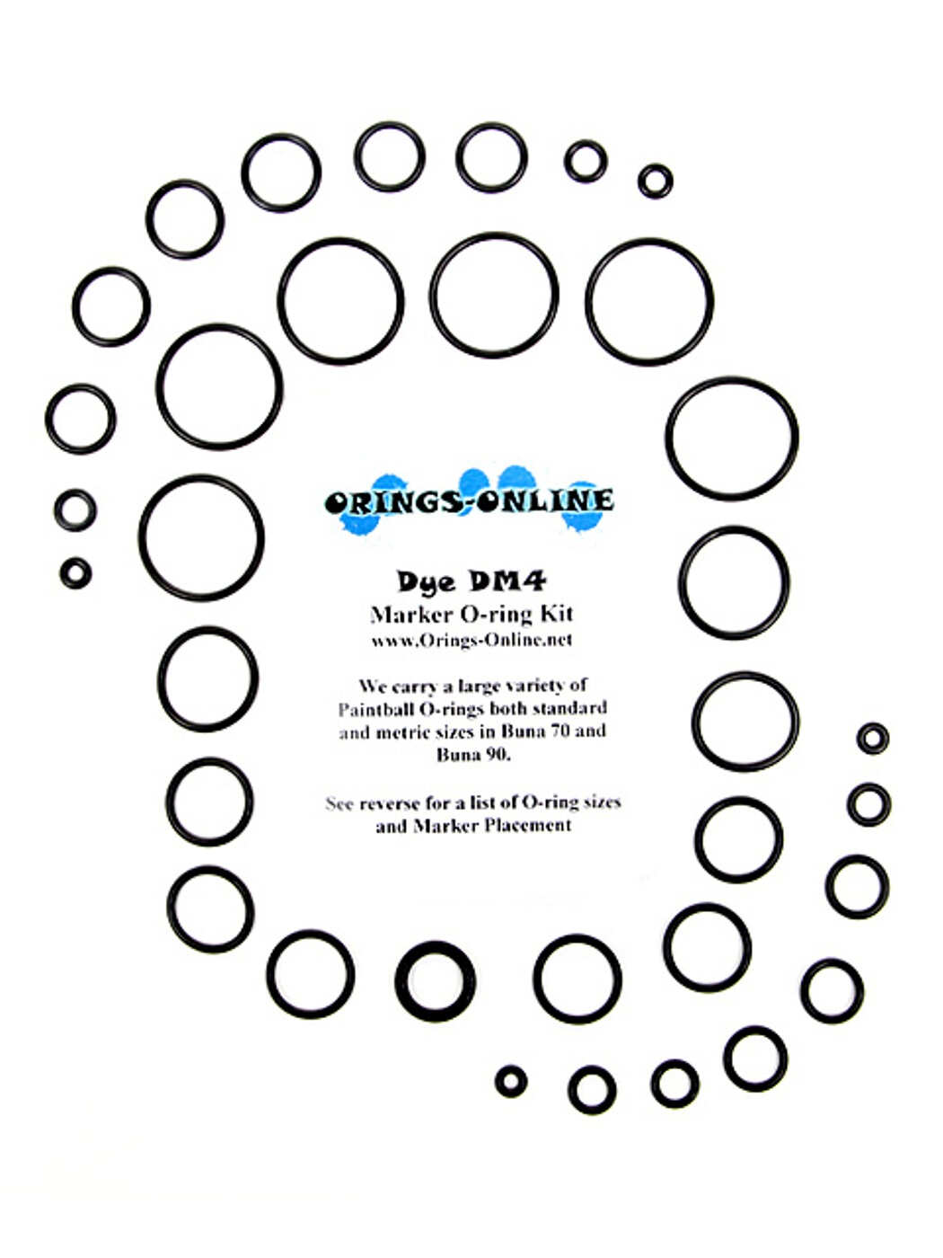 Smart Parts Nerve Paintball Marker O-ring Oring Kit x 4 rebuilds / kits -